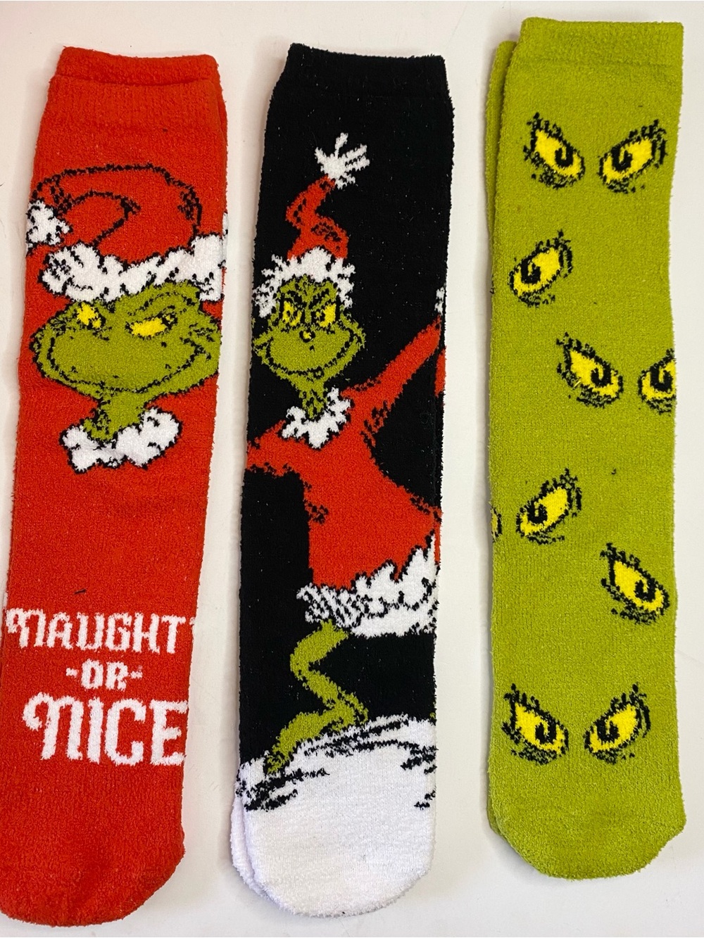 Grinch Socks 3 pair NEW! Unisex